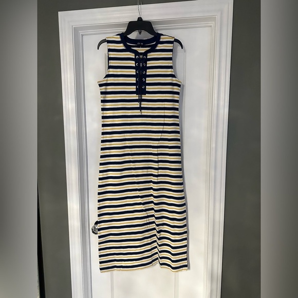 Chaps long stripe dress - Picture 1 of 2